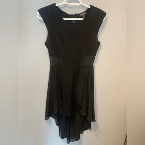 Black Chiffon Dress w Sheer Panels by Bebe